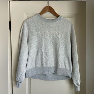 Abercrombie & Fitch Light Gray Crewneck